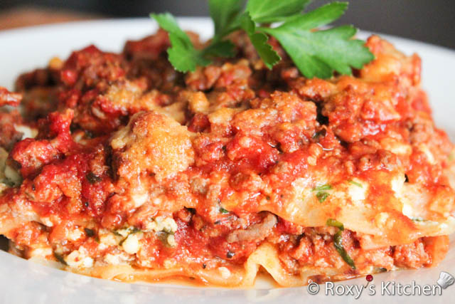 Ground Beef & Pork Lasagna