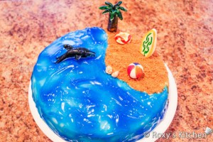 Beach Cake with Chocolate Ganache