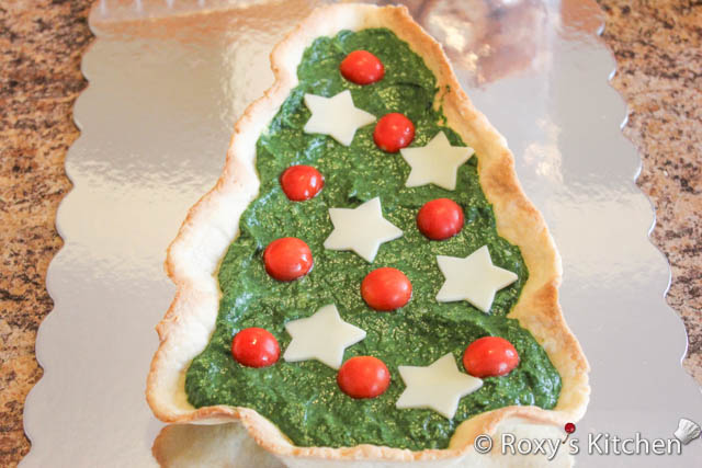 Christmas Tree Tart with Spinach