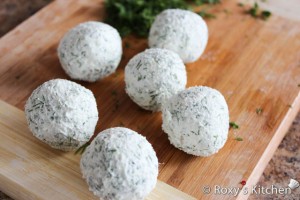 Cheese Balls - Shape into small balls (~ ¾ tablespoon each).