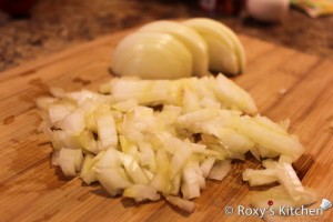 Duck Soup - chop onion