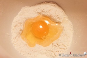 Egg Noodles - Combine flour, egg, salt, water