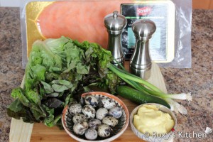 Salad with Smoked Salmon & Quail Eggs - Ingredients