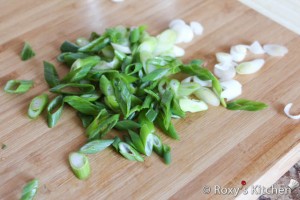 Salad with Smoked Salmon & Quail Eggs - Cut green onions