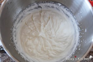Easter Cake - Make the whipped cream but don’t whip for too long, just until it forms soft peaks.