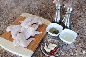 Grilled Chicken Wings (Saramura de Aripioare) - Ingredients