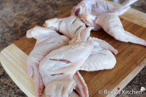 Grilled Chicken Wings (Saramura de Aripioare) - Make deep cuts into the wings with a sharp knife