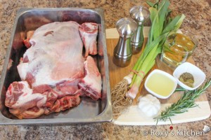 Roasted Lamb with Garlic & Rosemary - Ingredients