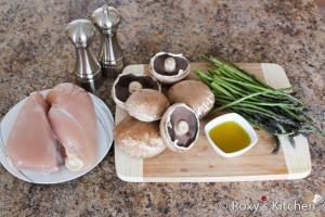 Grilled Chicken, Asparagus & Mushrooms Sandwich - Ingredients