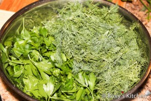 Lamb Haggis (Drob de Miel) - Wash dill and parsley