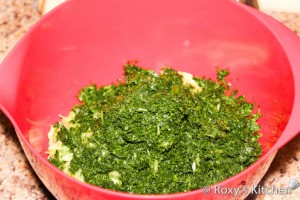 Lamb Haggis (Drob de Miel) - Mince the dill and parsley in a food processor.