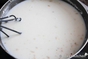 Cream of Mushroom Soup - Simmer for 5 minutes until slightly thickened.