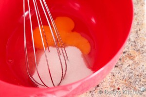Strawberry Ice Cream - Whisk the eggs and sugar