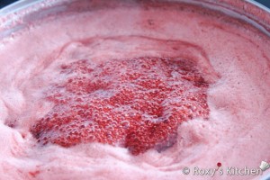 Strawberry Jam - Stir and bring to a boil and skim the foam once in a while. 