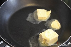 Grilled Banana Sauce with Ice Cream - In a large pan melt the remaining 2 tablespoons of butter.