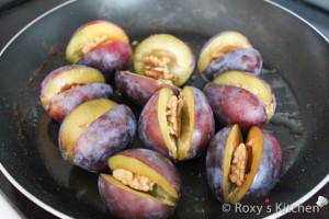 Chicken Breast with Plums - Remove the chicken from the pan, add more olive oil if needed, and add the plums to the pan