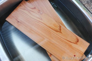 Cedar Plank-Grilled Salmon - Soaked Planks