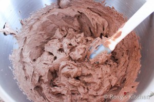 Topsy Turvy Chocolate Cake - Whip the chilled chocolate mixture until light and fluffy. 