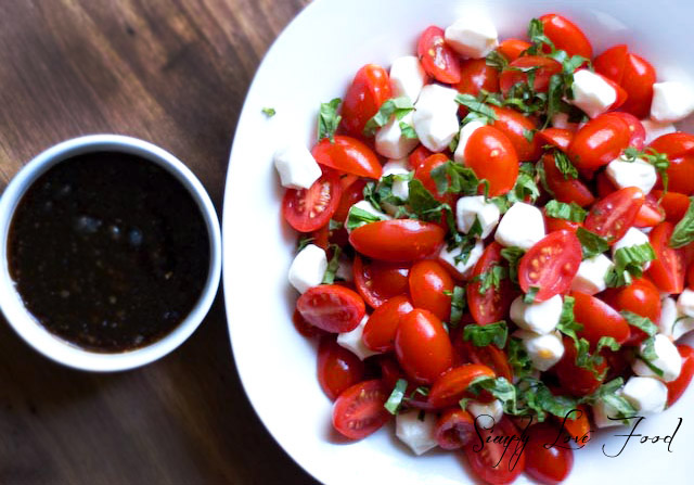 Caprese Salad with Balsamic Maple Reduction