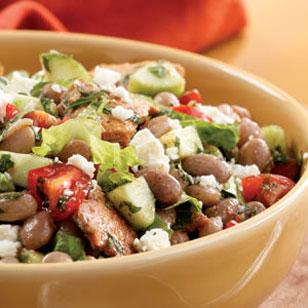 Toasted Pita and Bean Salad