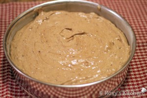 Pour batter into the oven-proof bowl and the springform pan.