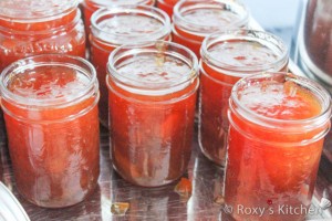 Peach Jam - Pour jam into hot sterilized canning jars.