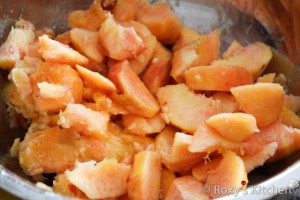 Peach Jam - Slice peaches