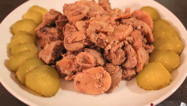 Chicken Livers with Mushrooms