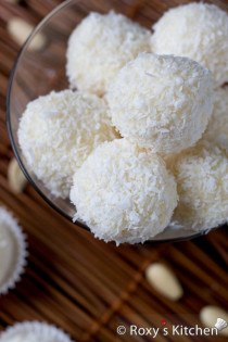 Homemade Raffaello Almond Coconut Candies - Roxy's Kitchen