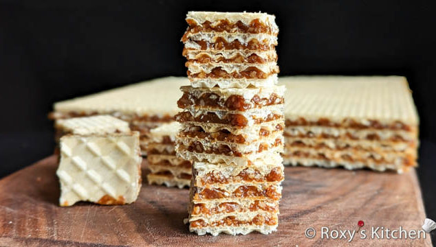 Wafer Sheets with Caramelized Sugar & Walnuts
