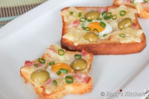 Quail Eggs & Bacon Toast / Paine prajita cu oua de prepelita si bacon