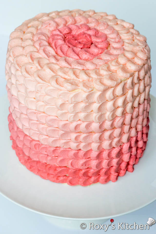 Ombre Petal Cake for My Birthday - Roxy's Kitchen