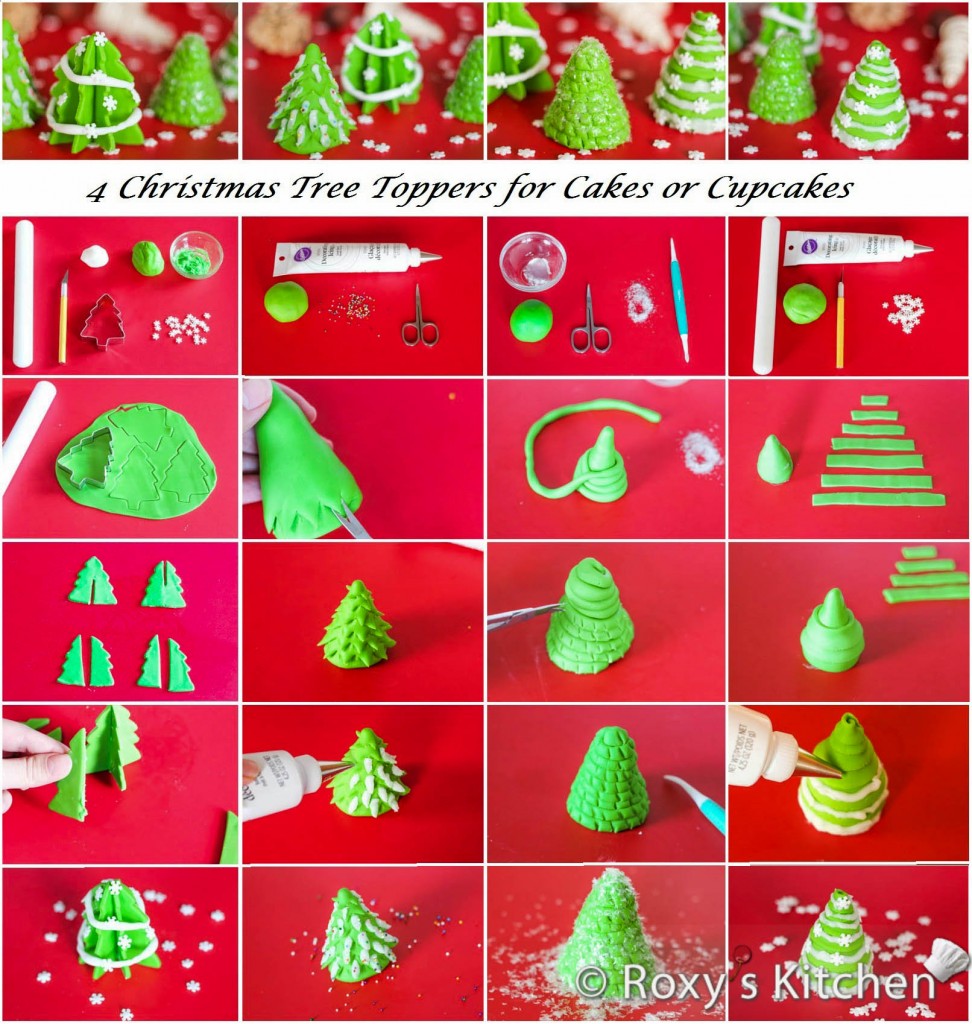 Christmas Tree Toppers for Cakes or Cupcakes - Roxy's Kitchen