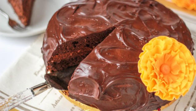 Chocolate Mousse Cake Cut Slice