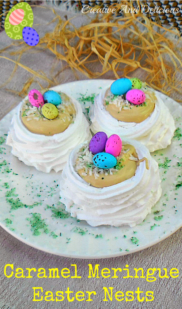 30 of the Best Easter Recipes & DIY Ideas - Roxy's Kitchen - Caramel Meringue Easter Nests