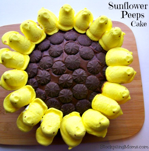 30 of the Best Easter Recipes & DIY Ideas - Roxy's Kitchen - Sunflower Peeps Cake