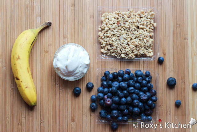 Banana Blueberry Parfait - Ingredients