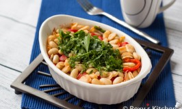 5-Ingredient Beans with Roasted Peppers and Onions | Roxy's Kitchen