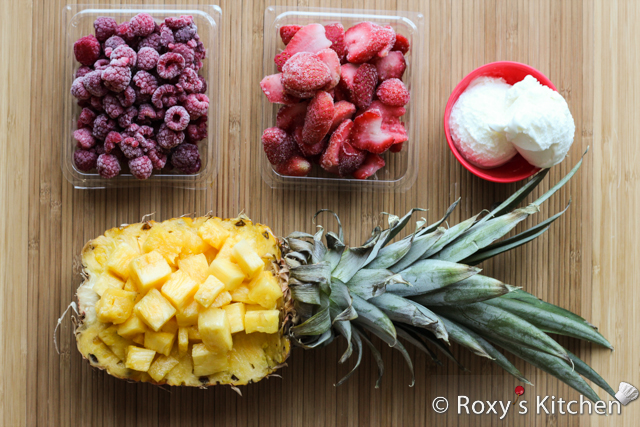 4-Ingredient Creamy Pineapple Berry Smoothie - Ingredients