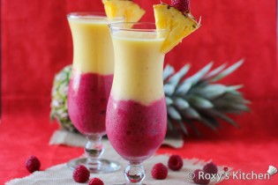 4-Ingredient Creamy Pineapple Berry Smoothie | Roxy's Kitchen