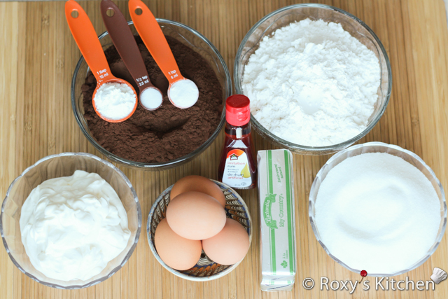 Rich Chocolate Cupcakes - Ingredients
