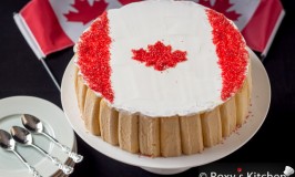 1st of July Dessert - Canadian Flag No Bake Fruit Cake | Roxy's Kitchen