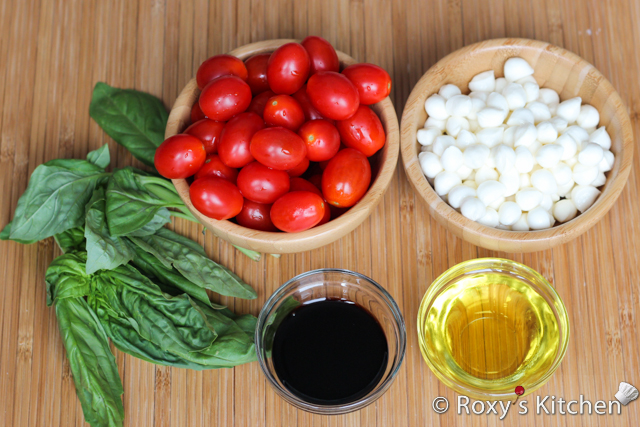 Caprese Salad for Canada Day - Ingredients
