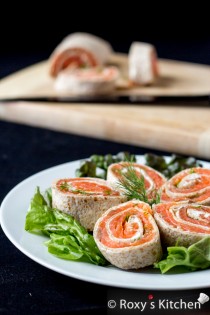 4-Ingredient Smoked Salmon Cream Cheese Roll-Ups - Roxy's Kitchen