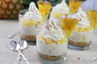 5-Ingredient No-Bake Pineapple Cheesecakes in a Cup | Roxy's Kitchen