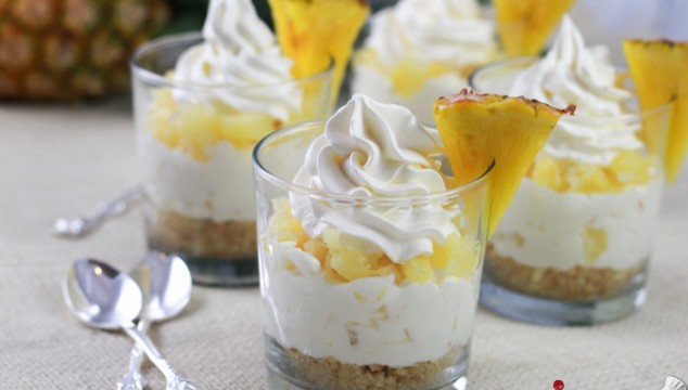 5-Ingredient No-Bake Pineapple Cheesecakes in a Cup | Roxy's Kitchen