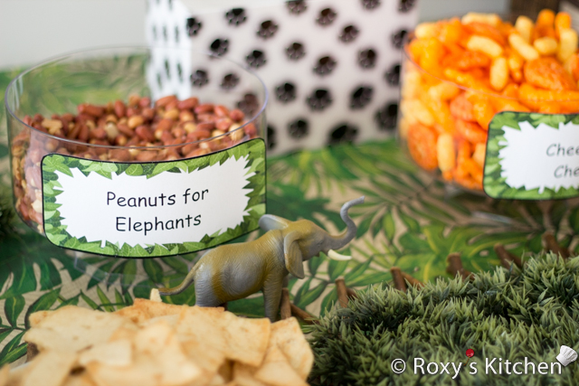 Safari / Jungle Themed First Birthday Party Part II – Appetizers, Finger Foods & Snack Ideas - Peanuts for Elephants