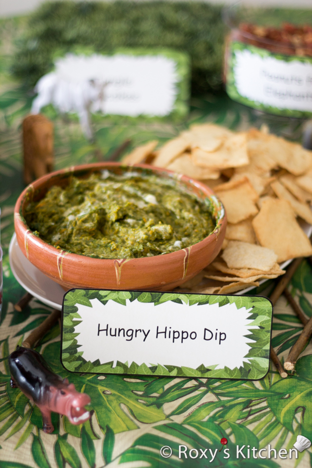 Safari / Jungle Themed First Birthday Party Part II – Appetizers, Finger Foods & Snack Ideas - Hungry Hippo Dip