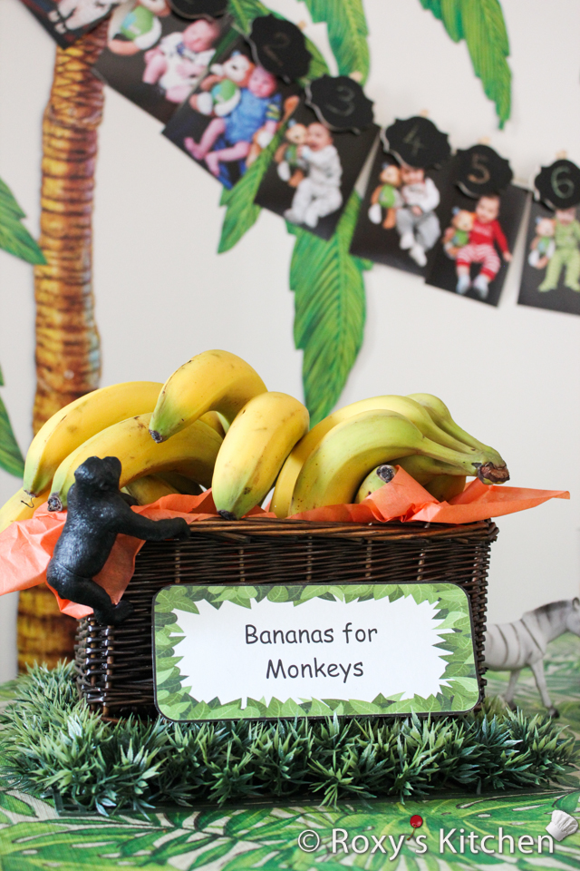 Safari / Jungle Themed First Birthday Party - Dessert Ideas: Bananas