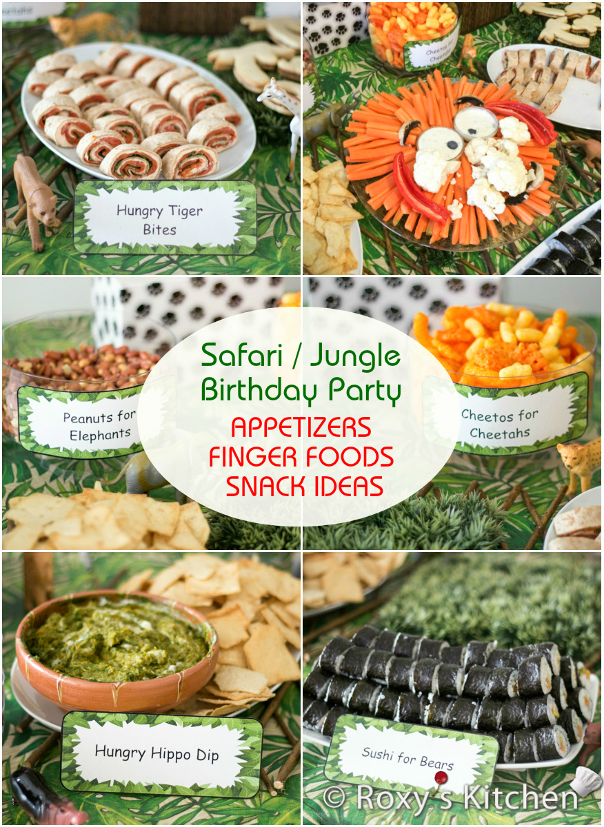 Safari / Jungle Themed First Birthday Party Part II – Appetizers, Finger Foods & Snack Ideas